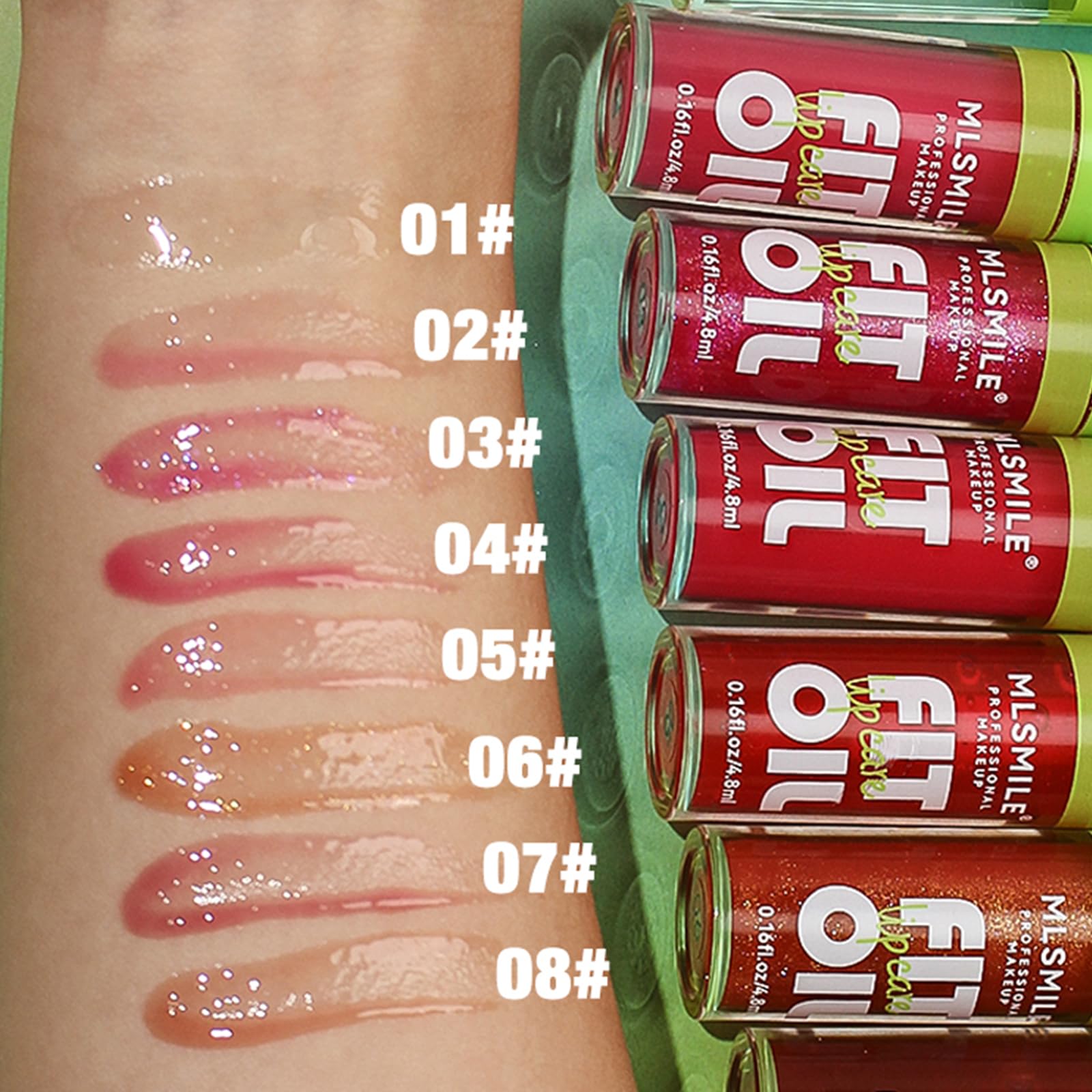 VolksRose 4pcs Lip Gloss Oil Set, Hydrating Lip Glow Oil Lip Gloss, Lipgloss Lipoil Set for Women Girls Teens, Tinted Plumping Lip Gloss Packs, Fat Lip Oil Lip Balm for Dry Lips Nourishing