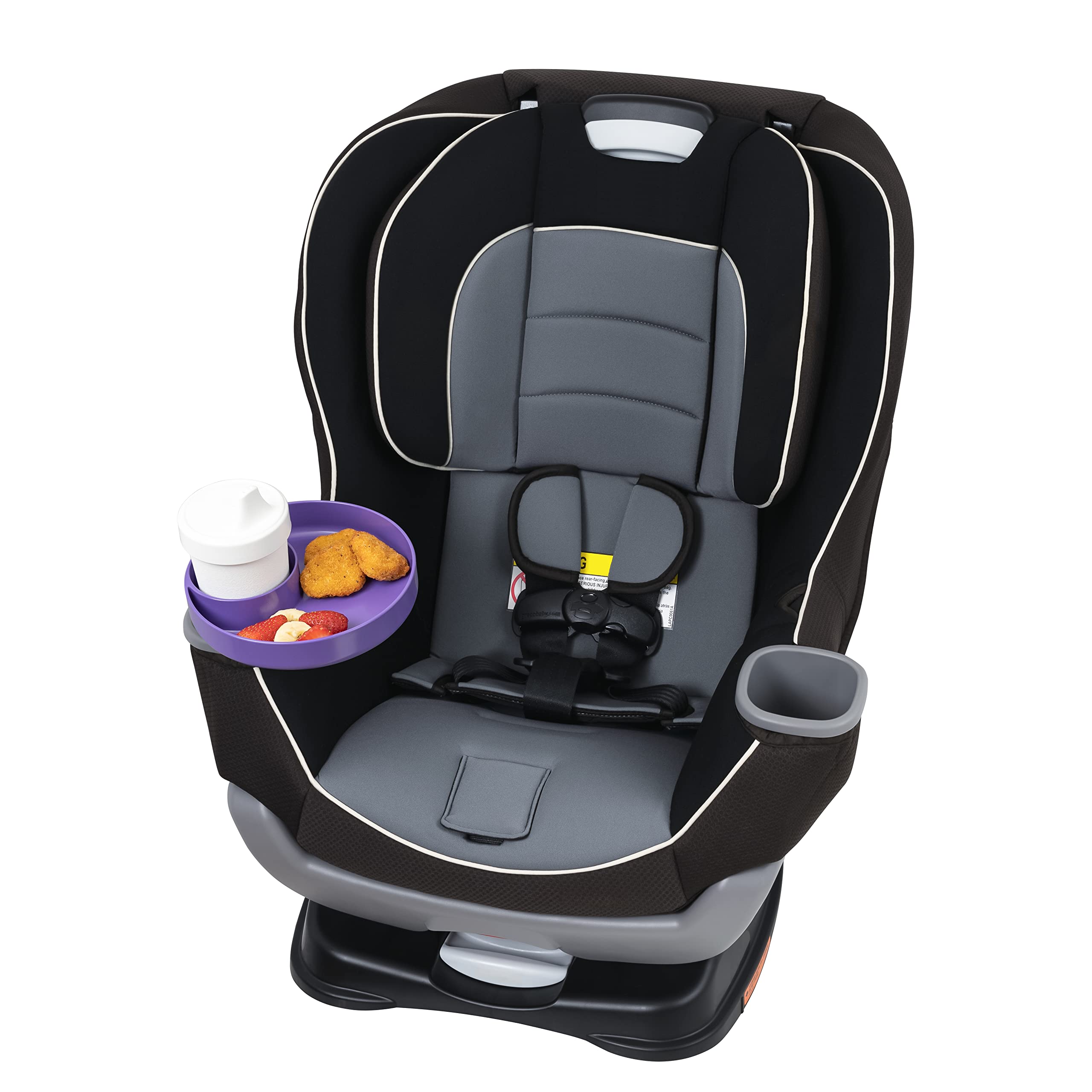 Travel Tray Round, USA Made Easily Convert Your existing Cup Holder to a Tray and Cup Holder for use in a Car Seat, Booster, Stroller, Golf Cart and Anywhere You Have a Cup Holder! Purple