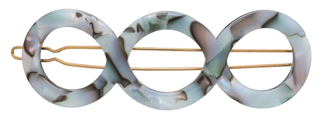 South Sea: France Luxe Triple Circle Tige Boule Barrette - South Sea