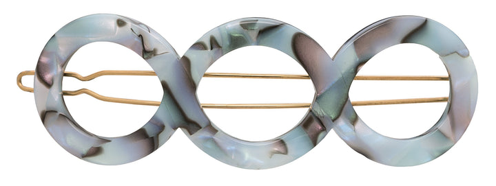 South Sea: France Luxe Triple Circle Tige Boule Barrette - South Sea