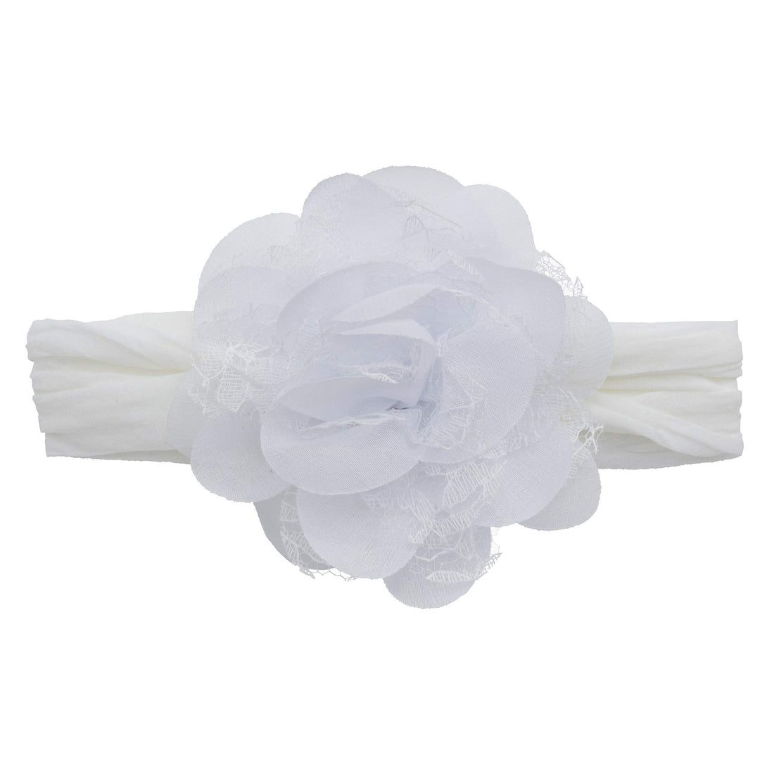 Little Me Baby Girl Booties w/Head Wrap and Grosgrain Bow Clip Set, White, 0-12 Months