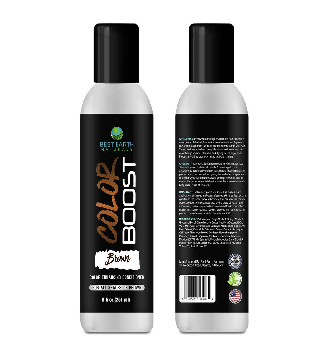 Color Boost Brown Color Depositing Conditioner For All Shades of Brown Hair Add Hair Color or Help Cover Gray Hair for Men and Women 8.5 Ounces