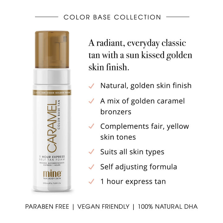 MineTan Self Tan Foam, Caramel