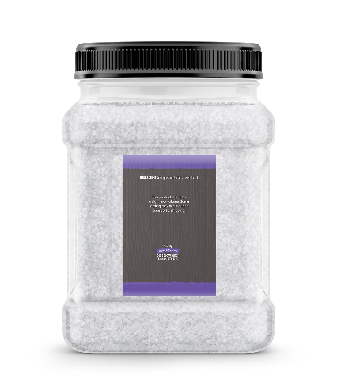 Birch & Meadow Epsom Salt with Lavender Oil, 4 lb, Magnesium Sulfate, Bath Soak, Rejuvenating Scent