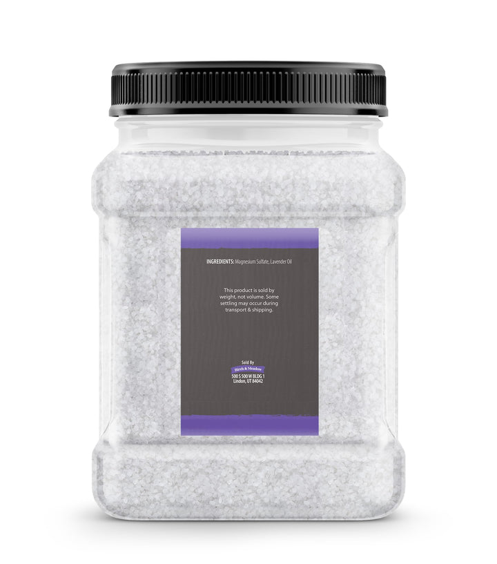 Birch & Meadow Epsom Salt with Lavender Oil, 4 lb, Magnesium Sulfate, Bath Soak, Rejuvenating Scent