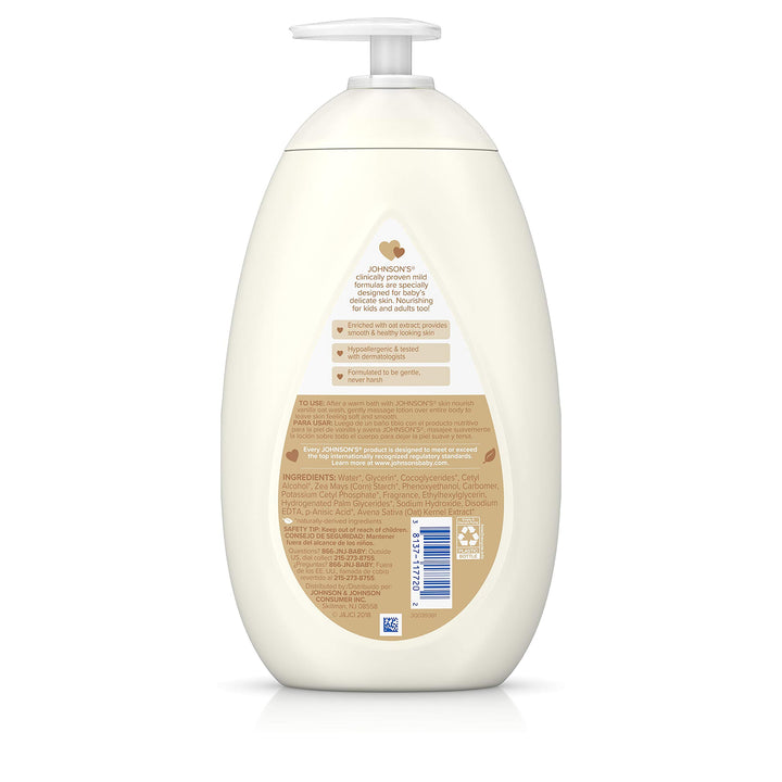 Johnson's Baby Body Lotion with Vanilla Oat Extract, 27.1 fl. oz