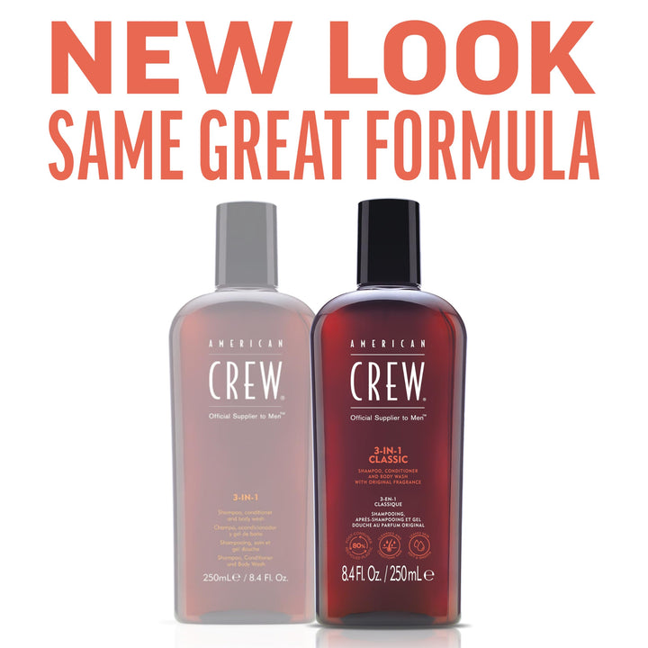 American Crew Classic Men's 3 in 1 Shampoo, Conditioner & Body Wash - 450ml/15.2oz