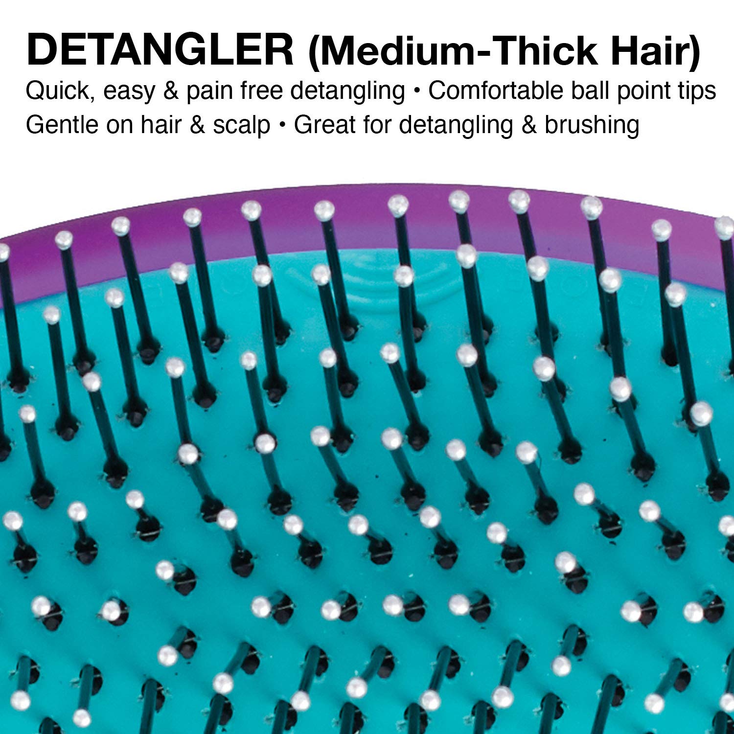 Olivia Garden Detangler & Styler Collection Brush, Purple