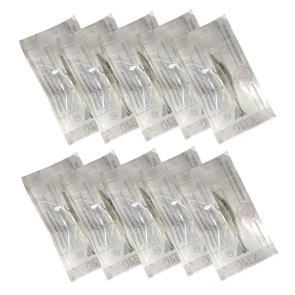 Needles, 5R: Pinkiou Eyebrow Tattoo Machine Permanent Makeup Pen Microblading Pen with Needles (Needles, 5R)