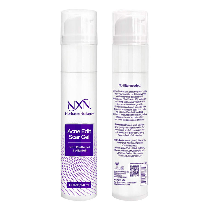 NxN Acne Scar Treatment Gel with Antioxidants, Glycerin & Allantoin To Rapidly & Effectively Reduce Blemishes & Improve Scar Texture & Color - For Face/Body