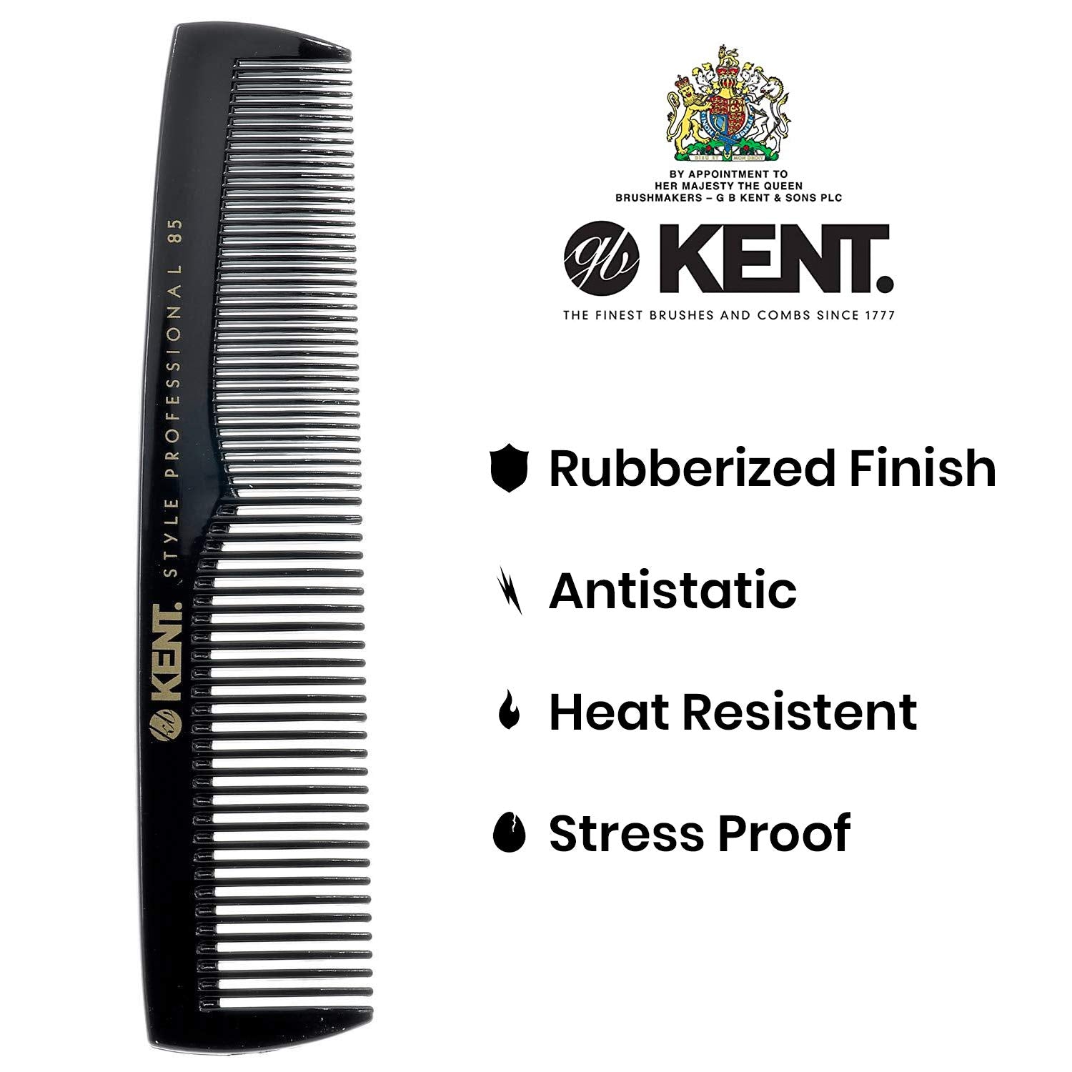 Kent Mens Pocket Comb, Black