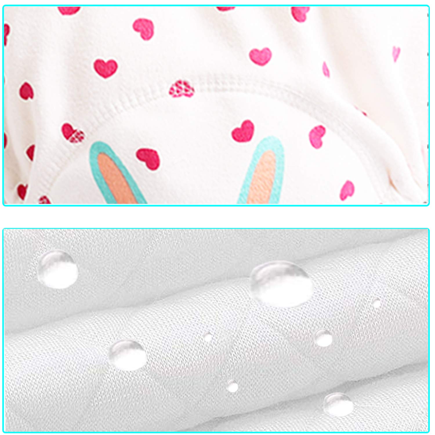 6 Pack Potty Training Pants for Boys Girls, Learning Designs Training Underwear Pants(4T-5.5T)