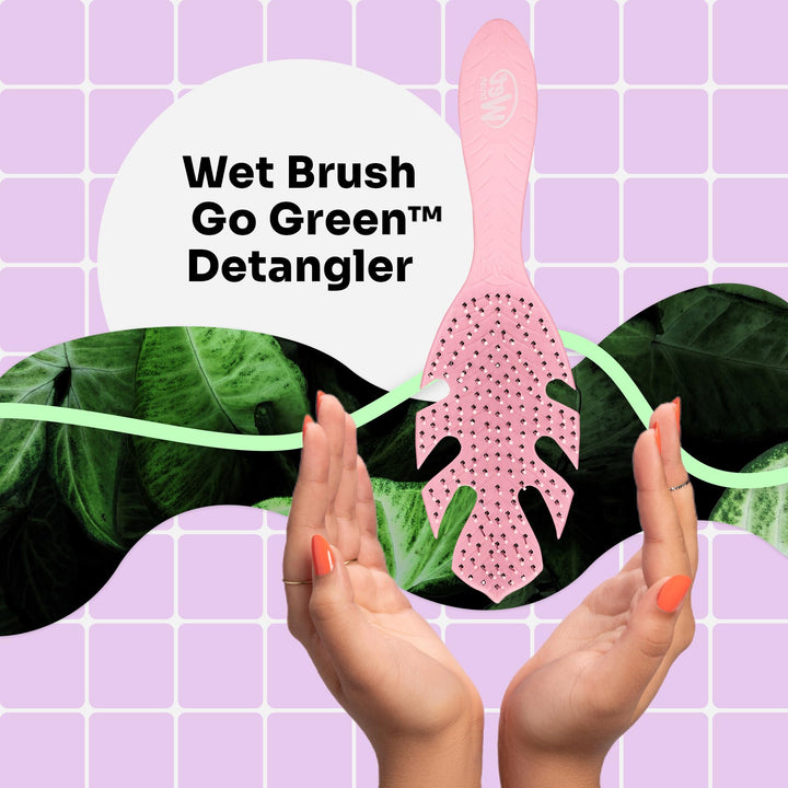 Wet Brush Go Green Detangler Hairbrush with Soft IntelliFlex Bristles, Detangler for All Hair Types ââ‚¬â€œ (Pale Pink)