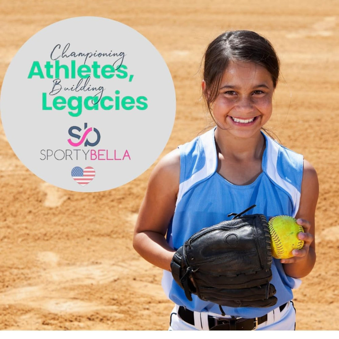 Infinity Collection Infinity Collection Softball Hair Accessories, Girls Softball Hair Ties, for Softball Player and Softball Teams