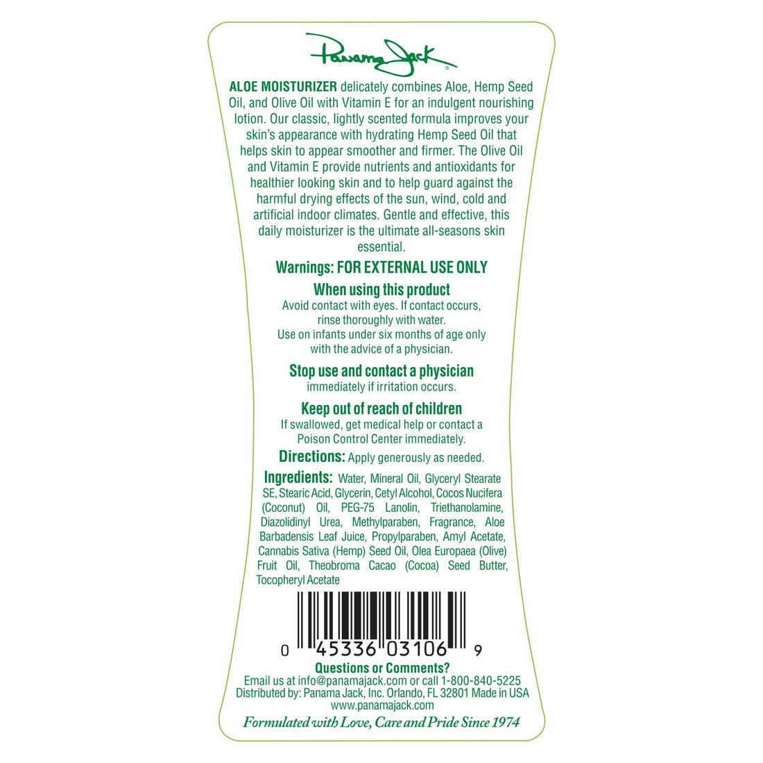 Panama Jack Aloe Moisturizer