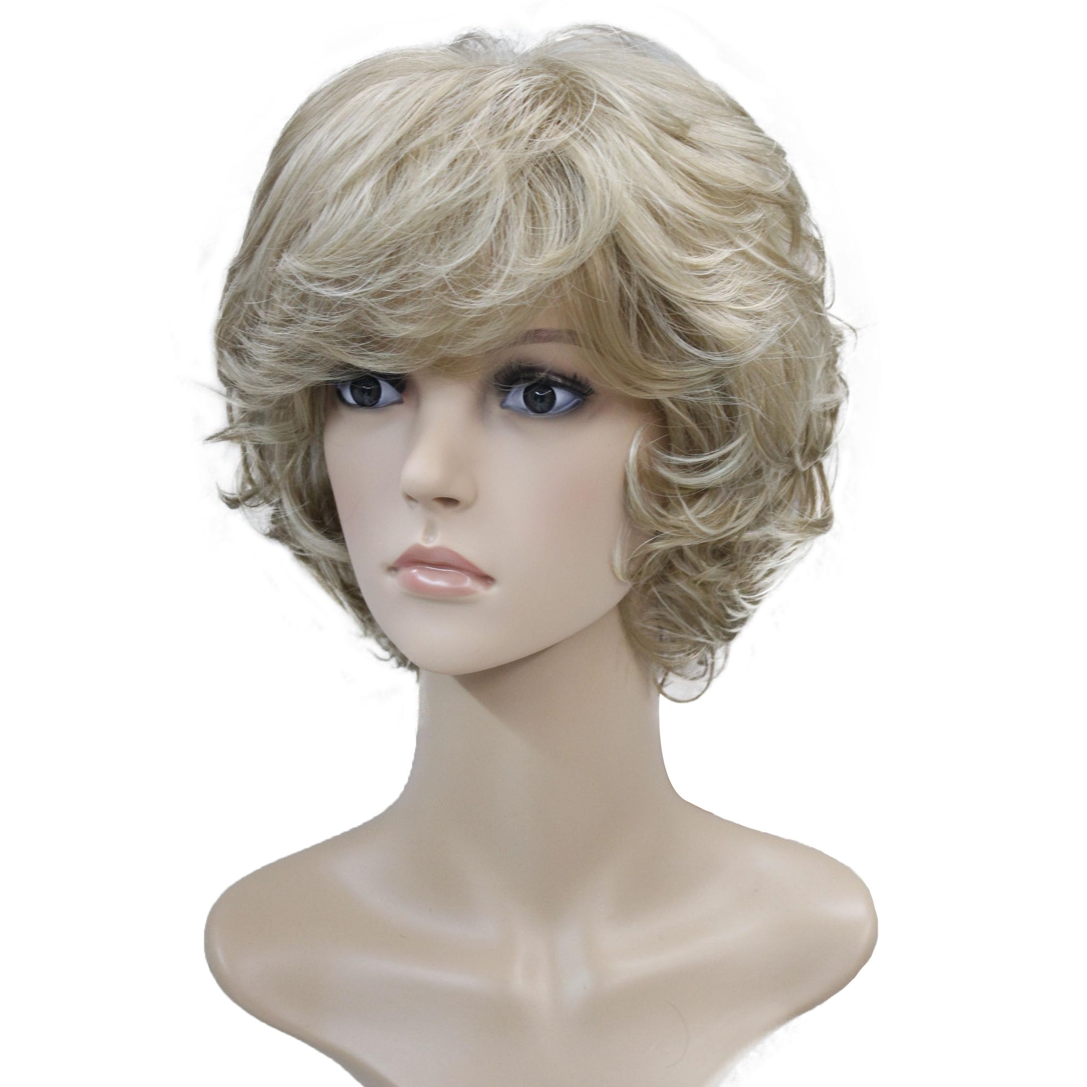 Wigingway #Hl16-613: Wiginway Ladies Wigs Short Wavy Bob Wigs For Women Synthetic Capless Full Wig 8 Colors