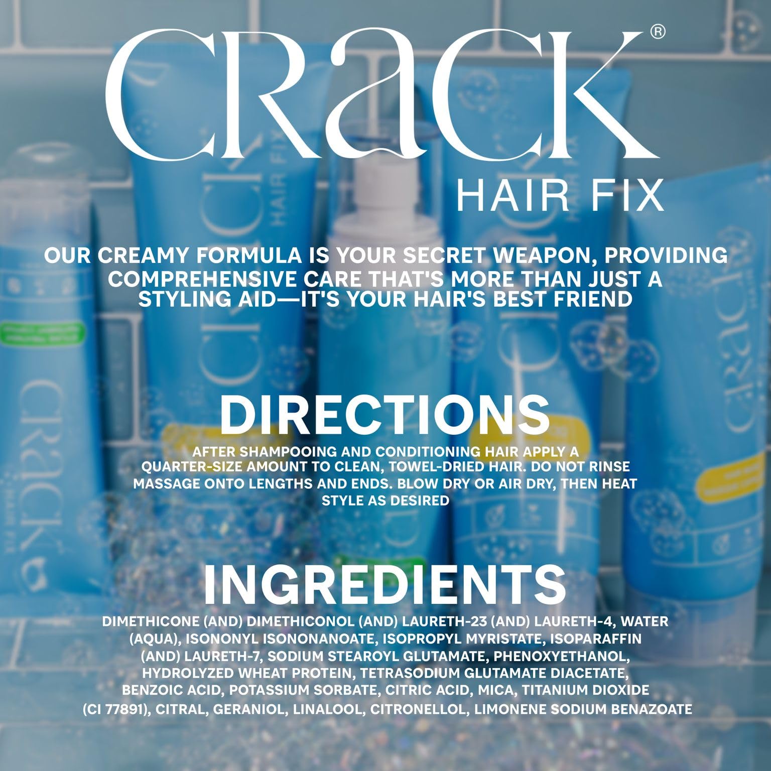 Crack Styling Leave-In Treatment with UV and Thermal Protection 2.5 Fluid Ounce Body Care / Beauty Care / Bodycare...