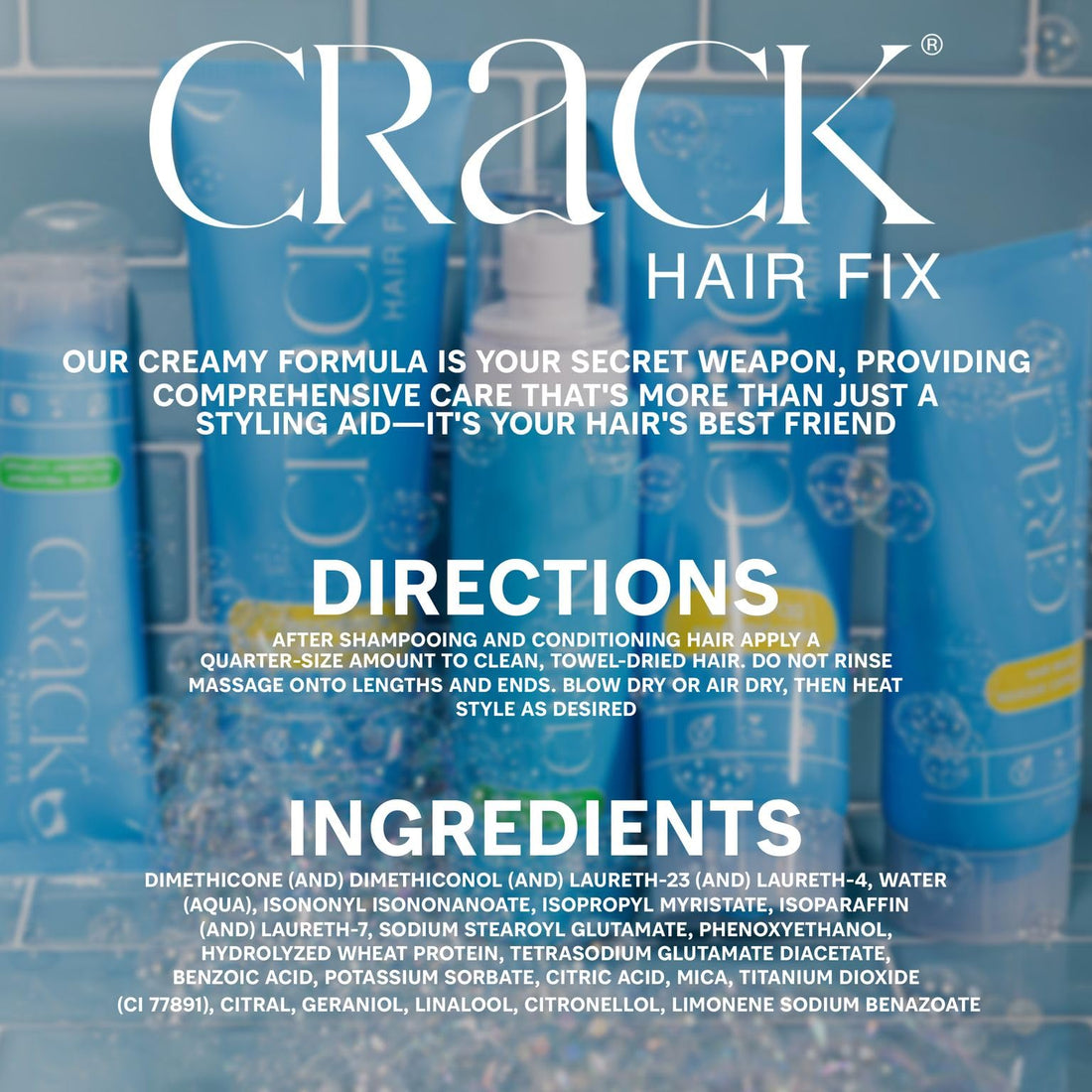 Crack Styling Leave-In Treatment with UV and Thermal Protection 2.5 Fluid Ounce Body Care / Beauty Care / Bodycare...