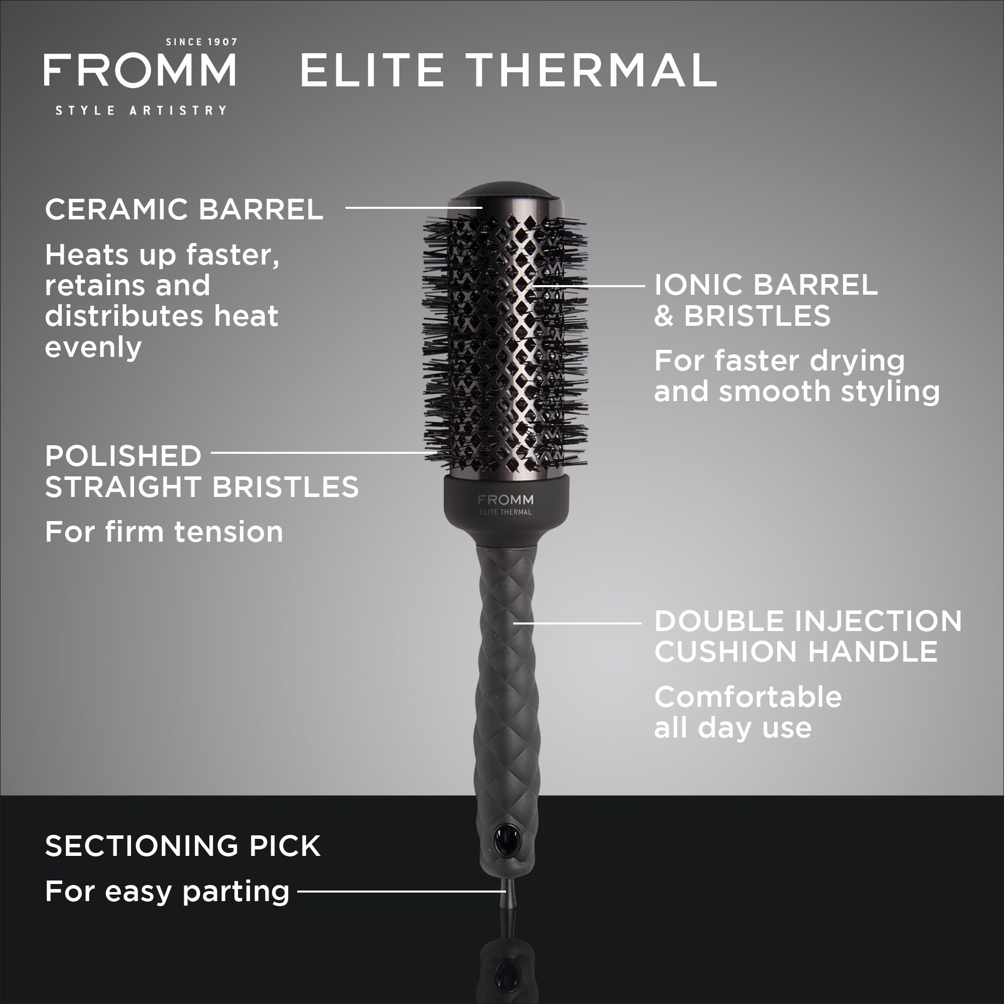 Fromm Elite Thermal Round Brush 1.5 Barrel Size