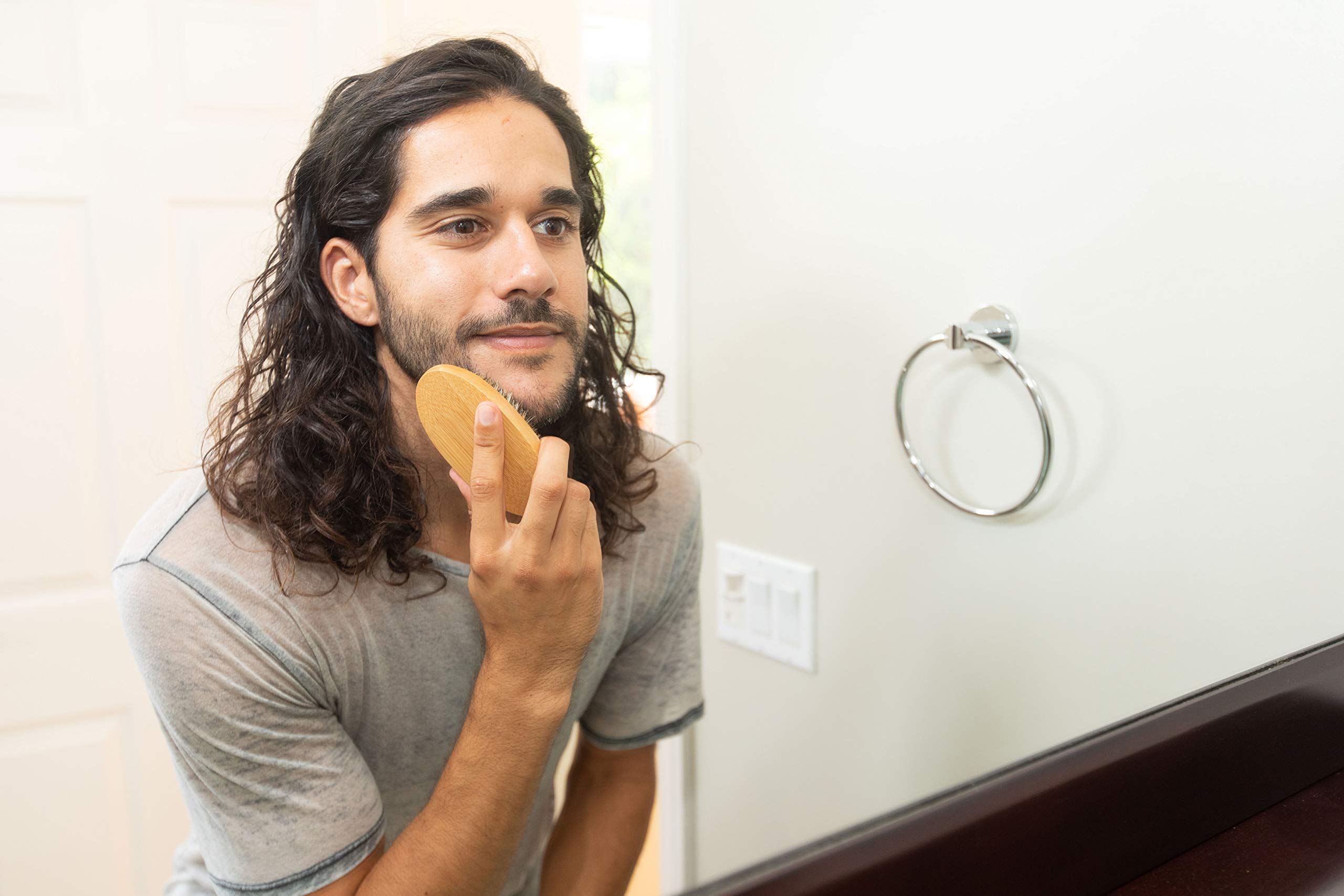 GranNaturals Boar Bristle Military Style Hair Brush