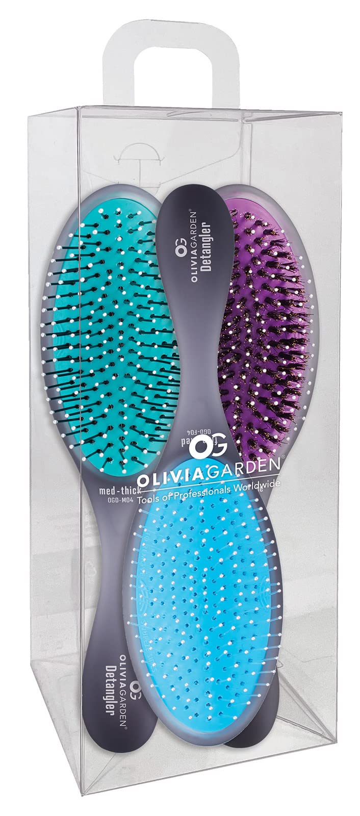 Olivia Garden Detangler & Styler Collection Brush, Black