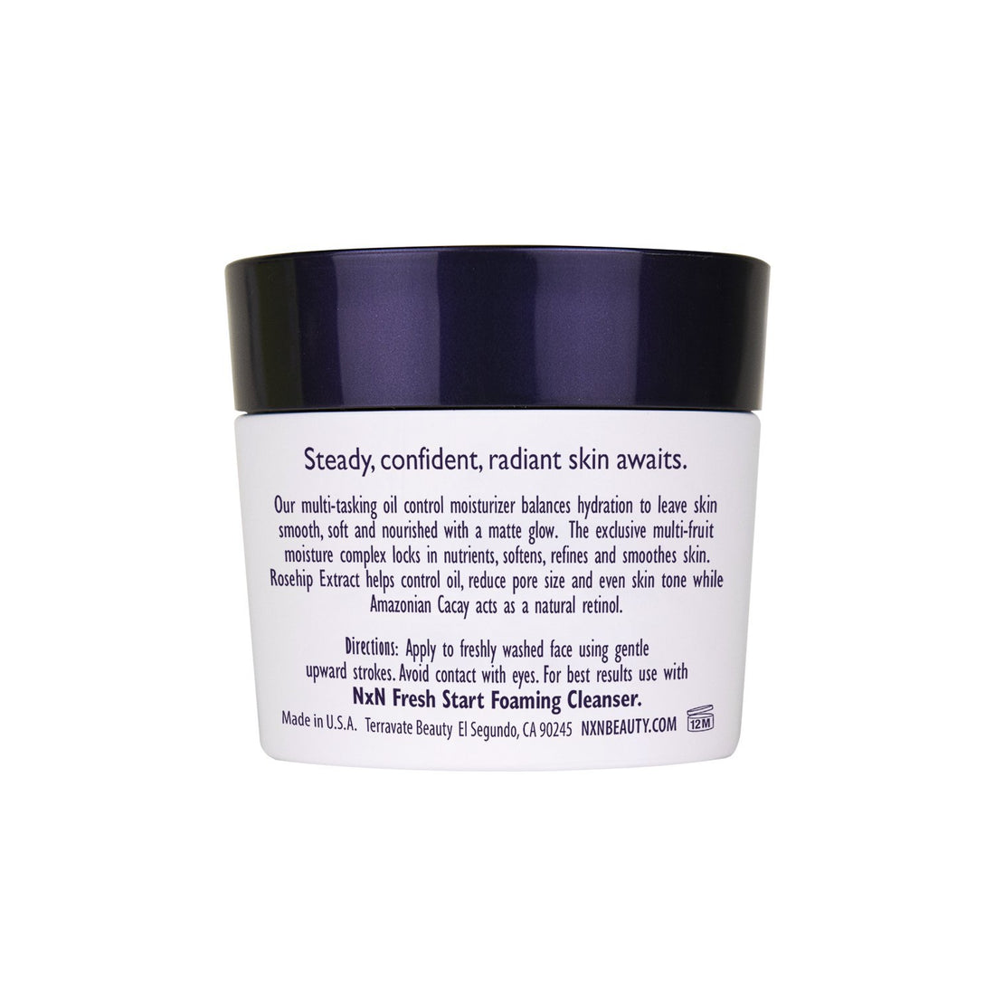 Nurture by Nature Nxn Balance Beam Oil Control Gel Cream Face Moisturizer, Natural And Organic Anti Aging Formula For Oily Or Combination Skin, Men And Women, 1.7 Oz
