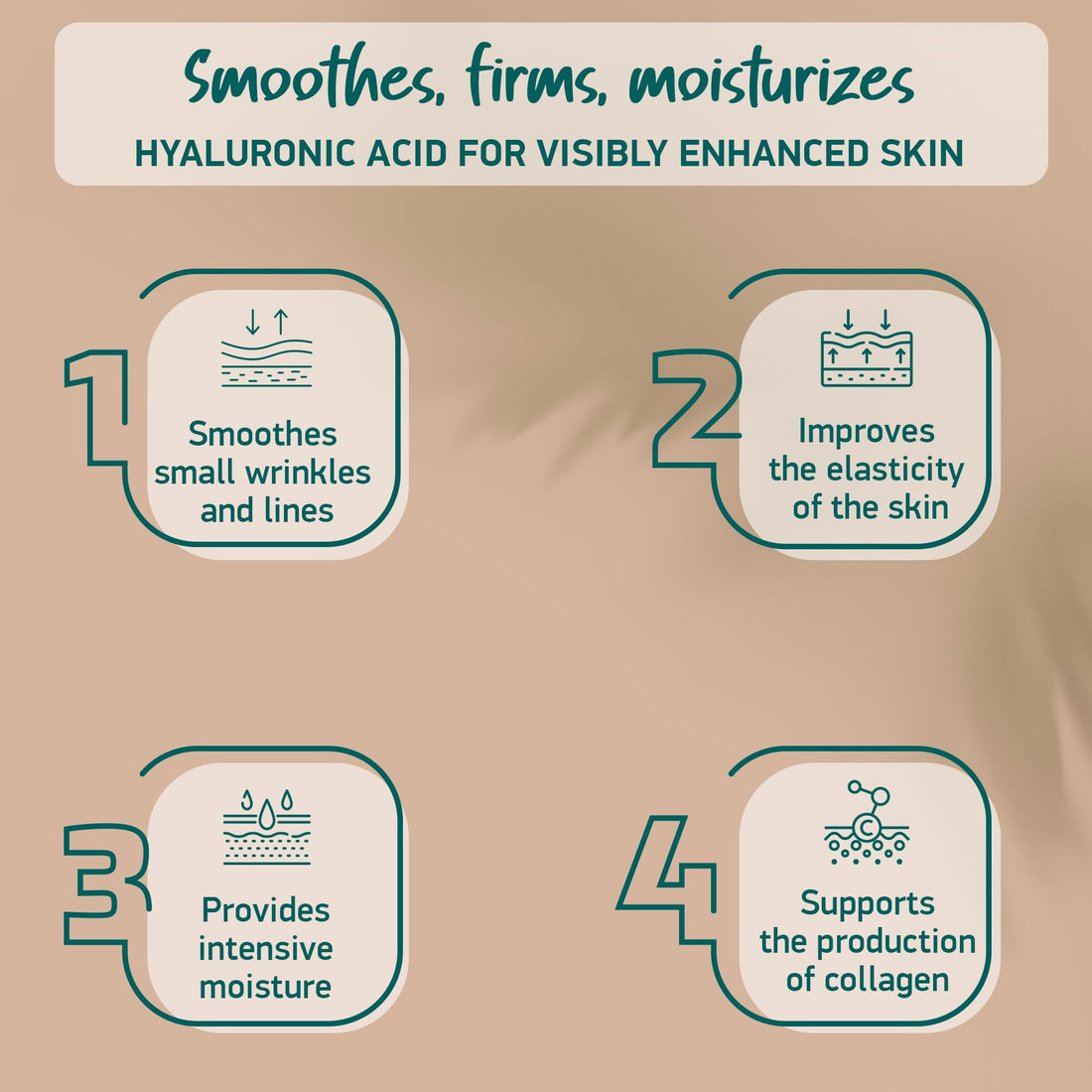 Soena Hyaluronic Acid Cream + Q10 - Quadruple Anti-Wrinkle Complex - Anti-Aging - Day & Night Cream - Highly Dosed Moisturizing Cream - For Face & Decollete