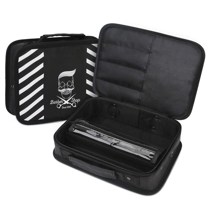 Segbeauty Barber Carrying Case, Stylist Tool Storage Bag for Clippers Scissor Clips Trimmer Grooming Kit, Hair Styling Accessories Organizer, Portable Travel Professional Hair Salon Equipment