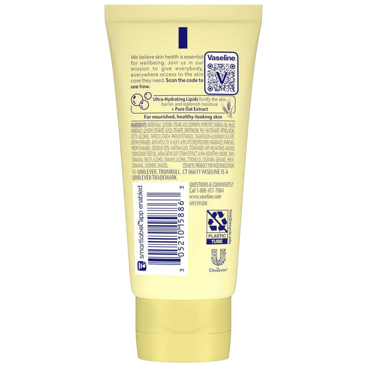 Vaseline Lotion, Intensive Care Nourishing Moisture 2-Pack – Moisturizer with Oat Extract + Ultra-Hydrating Lipids for Healing Extremely Dry Skin, 2 Oz Ea