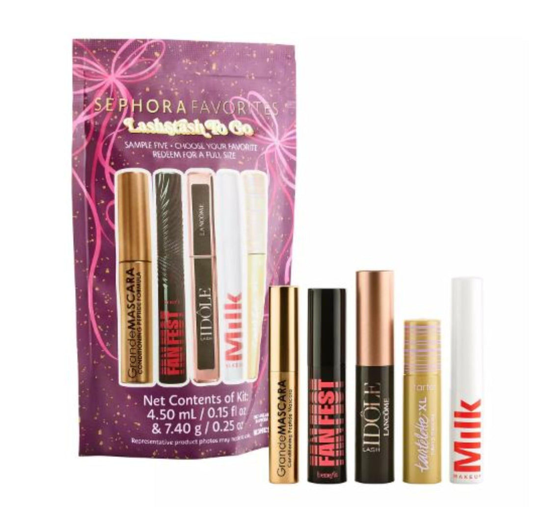 Sephora Favorites Lashstash To Go - Set of 5 Sample Size Mascaras - Redeem For A Full Size Mascara!