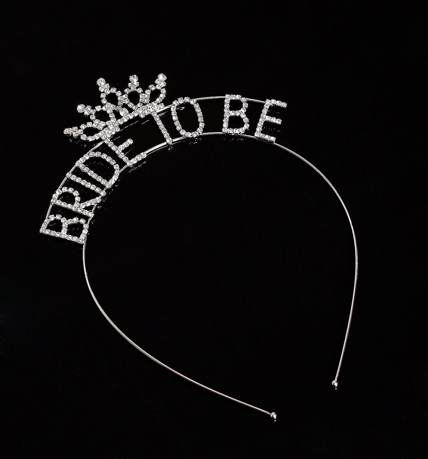 DAXI Bride To Be Crown-S: Glittering Bridal Tiaras Bride To Be Tiaras Rhinestone Bridal Shower Headbands Bachelorette Party Crowns Bridal Accessories Wedding Favors (Silver)