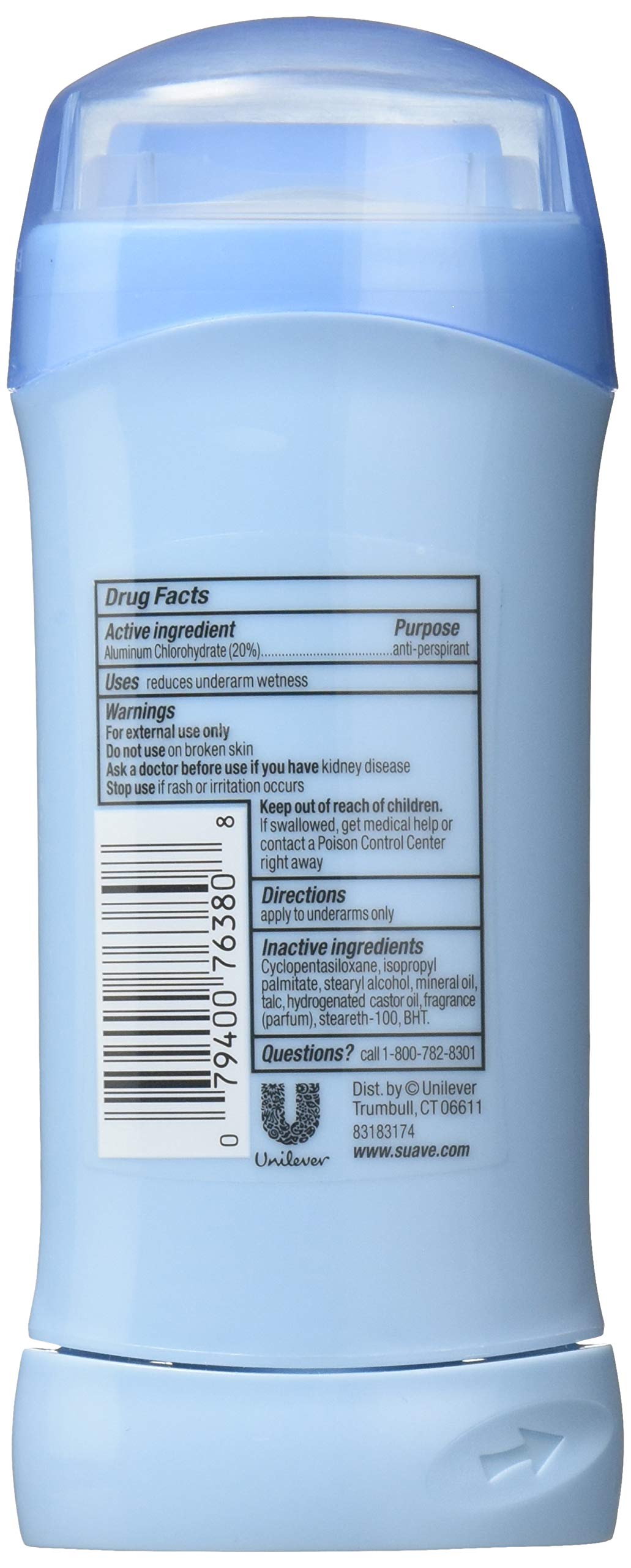 Suave 24 Hour Protection Powder Invisible Solid Anti Perspirant & Deodorant Powder 2 Ct