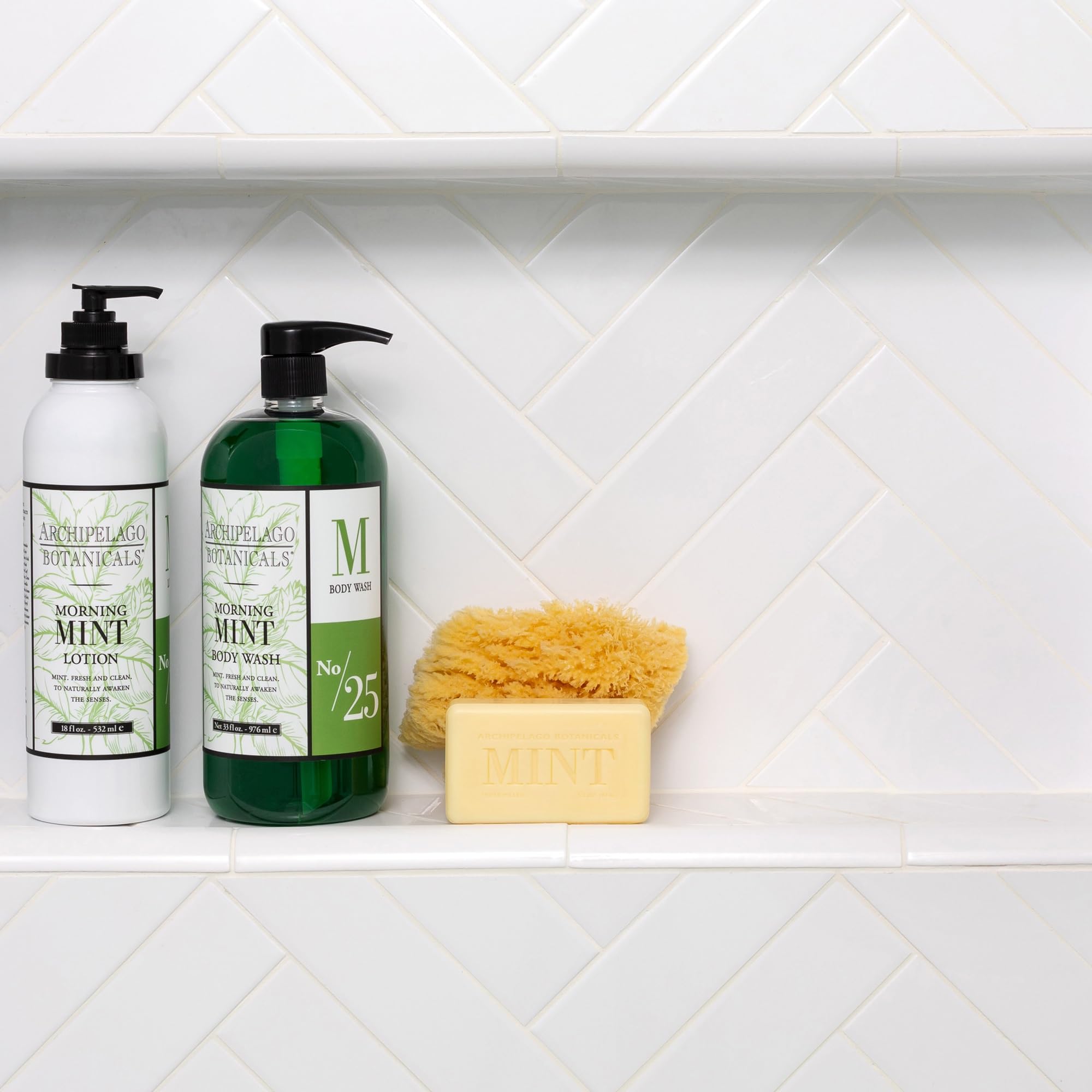 Archipelago Botanicals Morning Mint Body Wash 33 oz