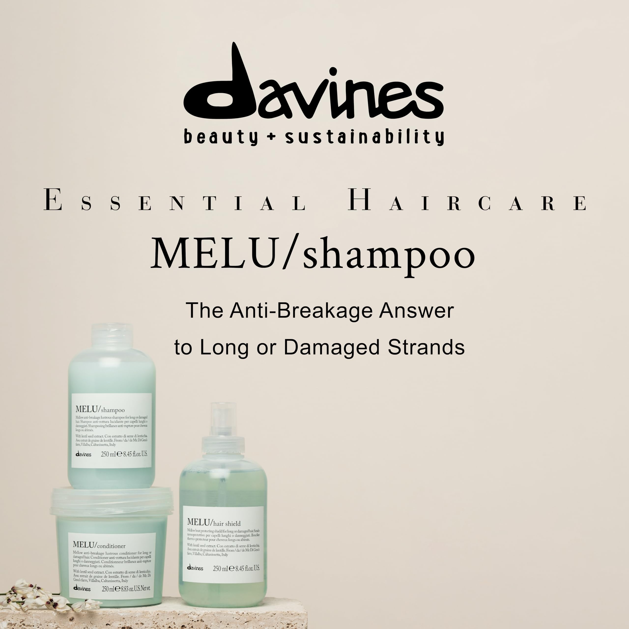 Davines Melu Shampoo, 8.45 Fl Oz