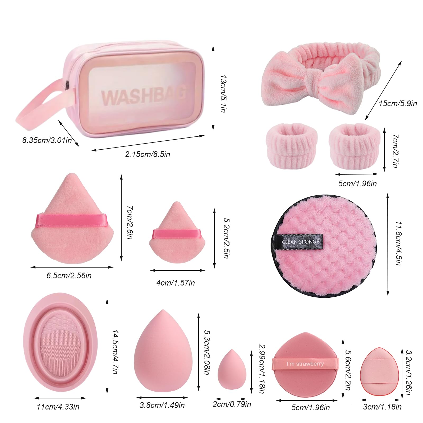 Makeup Brush Set, 42Pcs Makeup Tool Set Premium Synthetic Foundation Powder Concealers Eye Shadows Blush Makeup Brushes Kit with Makeup Sponge, Powder Puffs for Beginner & Professional