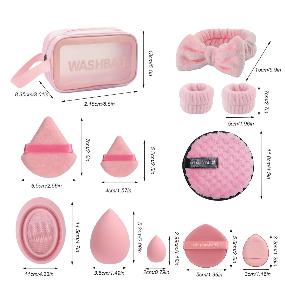 Makeup Brush Set, 42Pcs Makeup Tool Set Premium Synthetic Foundation Powder Concealers Eye Shadows Blush Makeup Brushes Kit with Makeup Sponge, Powder Puffs for Beginner & Professional