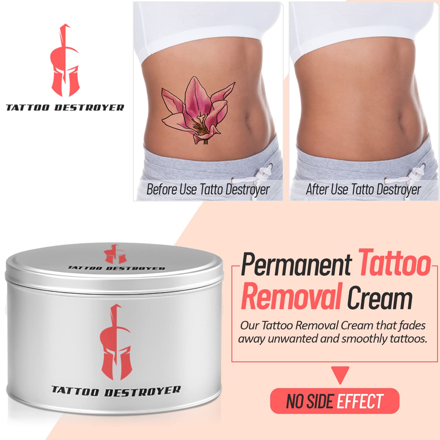 Tattoo Removal Cream Natural Fading system wrecking balm 2 week spartan perform