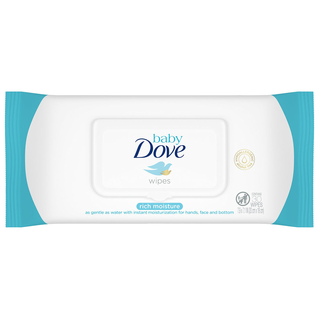 Baby Dove Rich Moisture Hand and Face Wipes -30 Ct