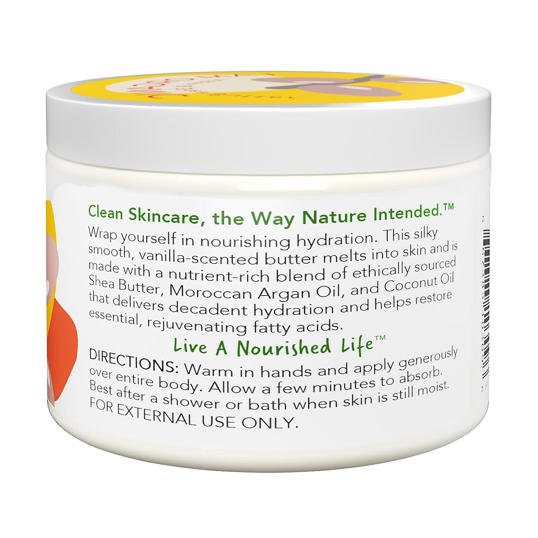 Nourish Organic Rejuvenating Body Butter, Argan Butter, Fair Trade, 5.2 Ounce