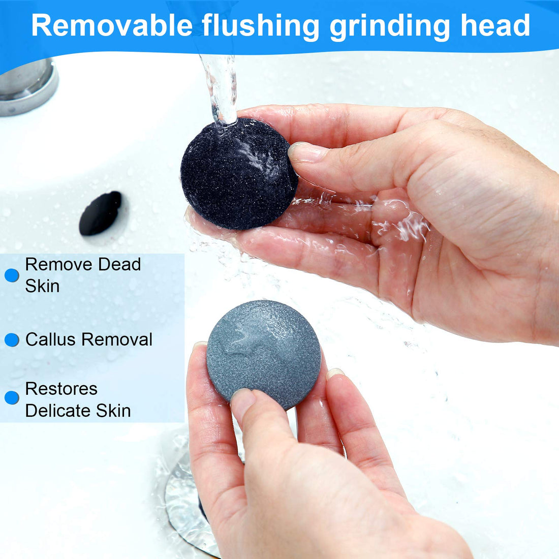 20 Pieces Regular Coarse Replacement for Portable Electric Foot Grinder Foot File Callus Remover Electric Callus Remover Hard Skin Eliminator Grind Head for Cracked Heels Dead Skin