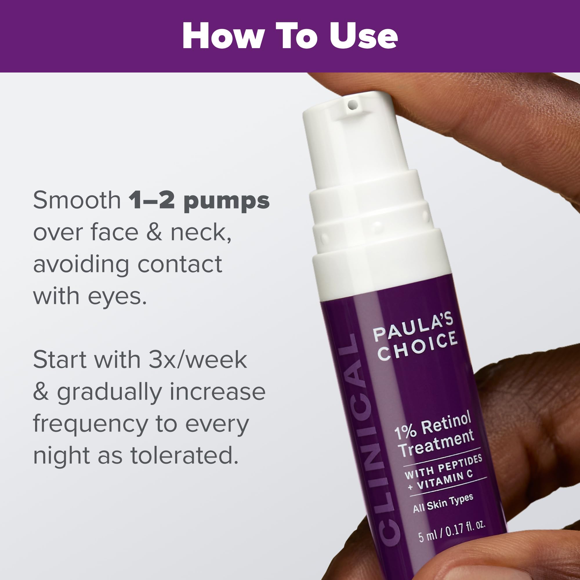 Paula's Choice CLINICAL 1% Retinol Treatment Cream with Peptides, Vitamin C & Licorice Extract, Anti-Aging & Wrinkles, Travel Size. PACKAGING MAY VARY.