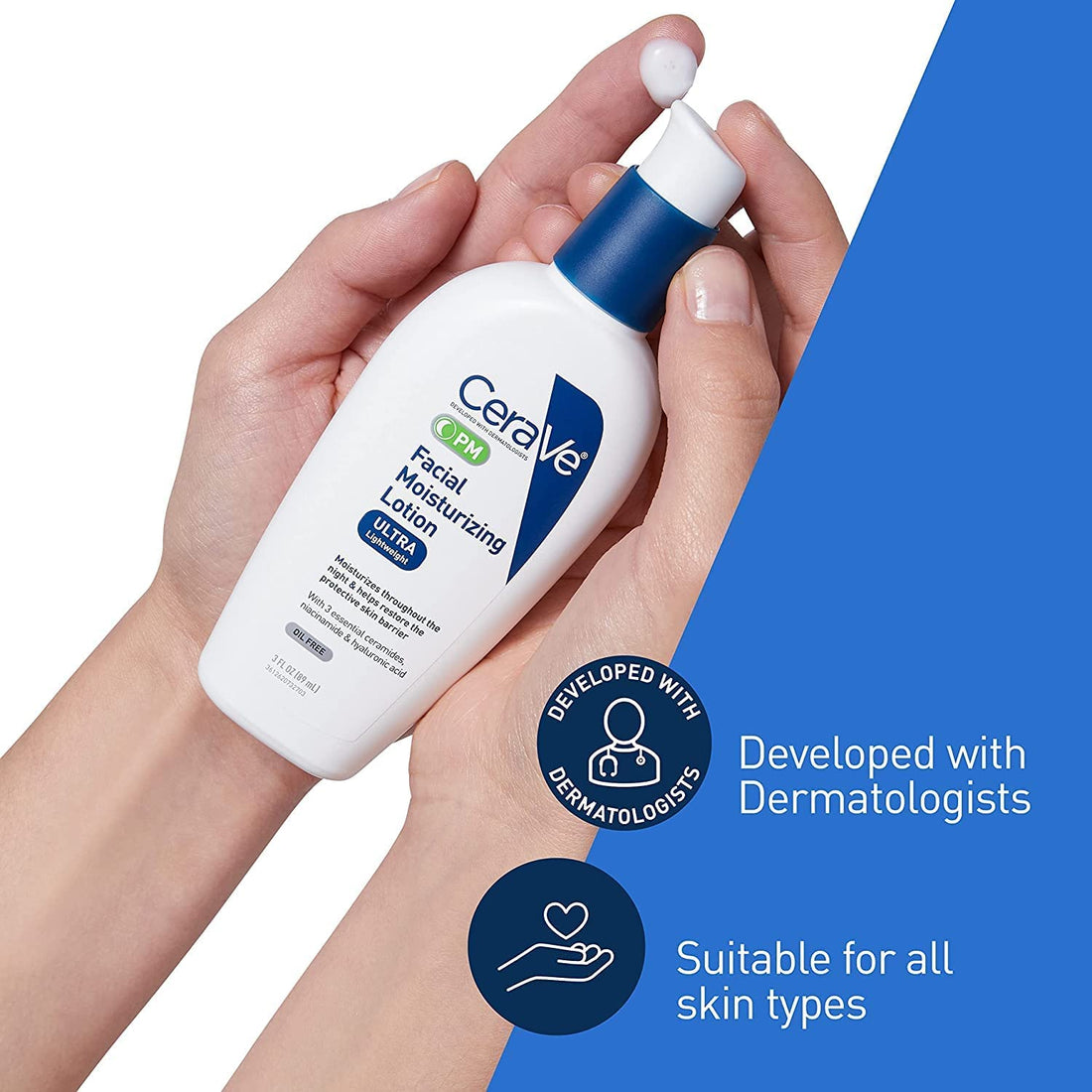 CeraVe Facial Moisturizing Lotion PM Ultra Lightweight 3 oz