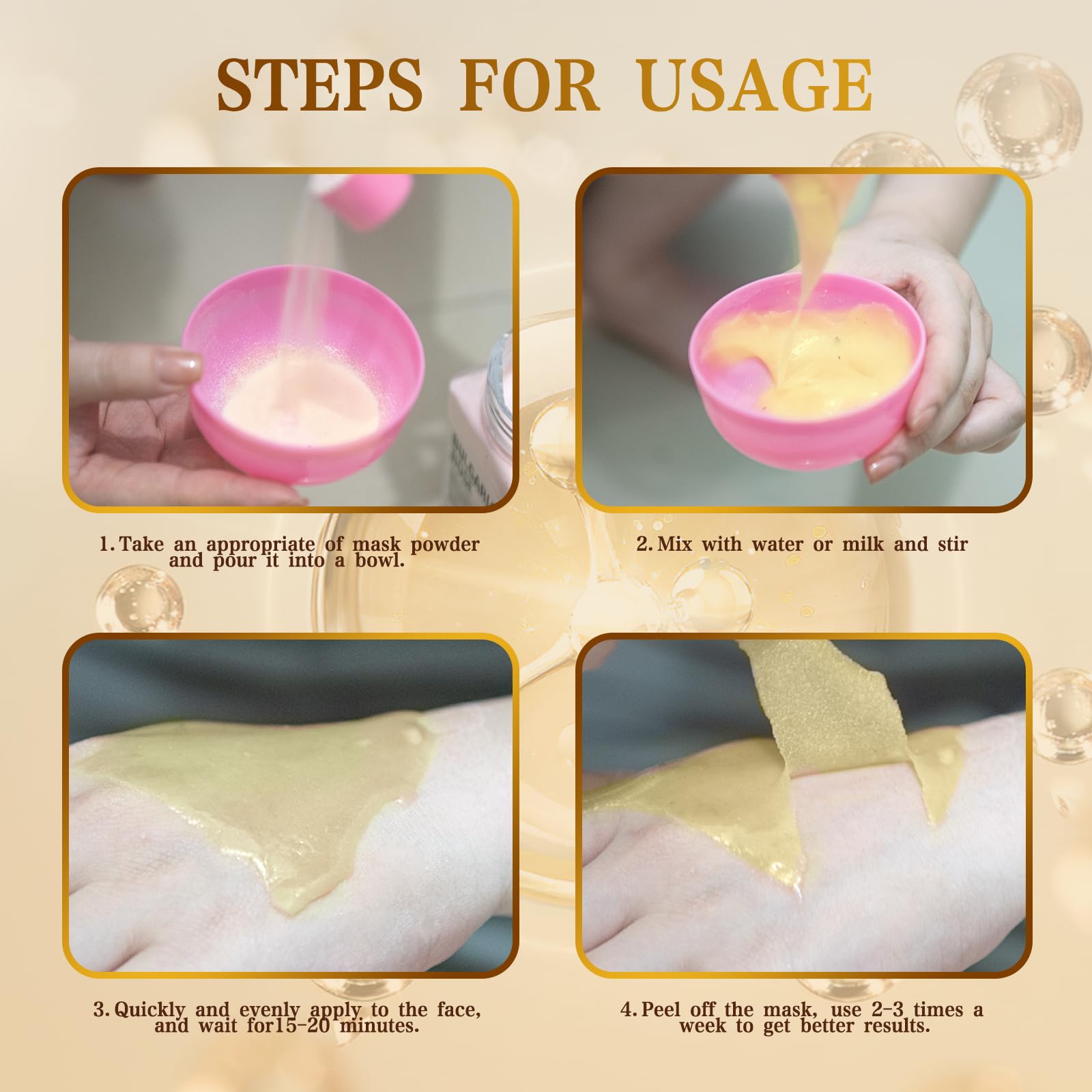 Truvenum Jelly Mask Powder for Facials Professional - Collagen Firming & Moisturizing Face Mask Skin Care, Hydrojelly Mask, Peel Off Jelly Masks for DIY Spa 23 Fl Oz