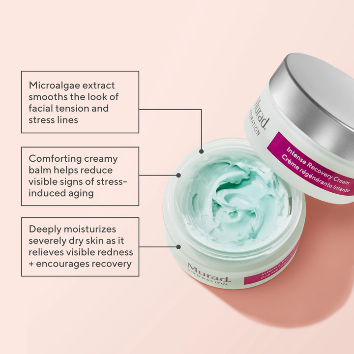 Murad Hydration Intense Recovery Cream - Deeply Moisturizes Severely Dry and Stressed Skin - For Face and Eyes, 1.7 Fl Oz