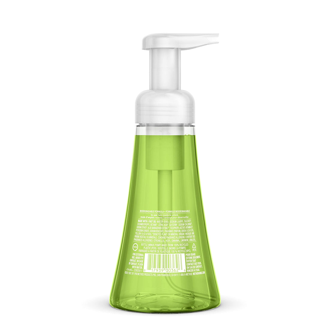 Method Naturally Derived Foaming Hand Wash, Green Tea + Aloe, 10 oz. (Pack of 6)