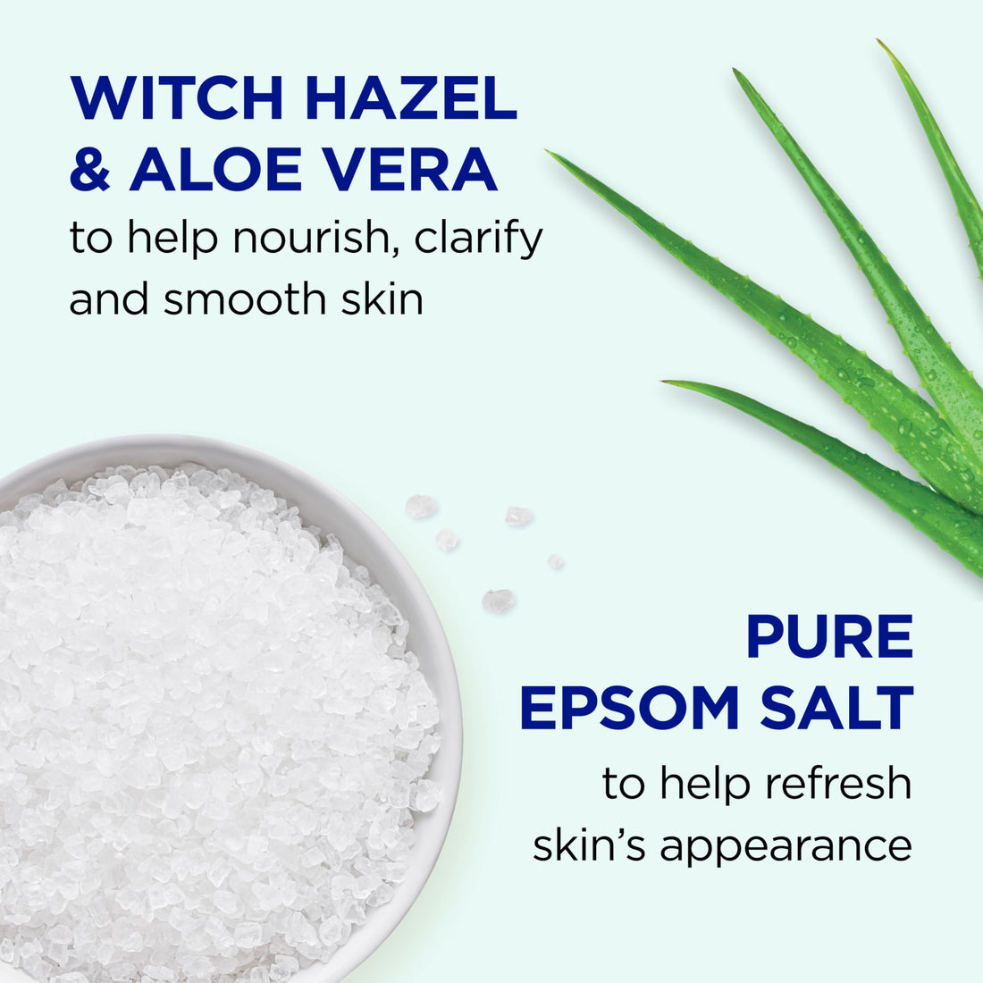 Dr Teal's Pure Epsom Salt, Clarify & Smooth with Witch Hazel & Aloe Vera, 3lbs
