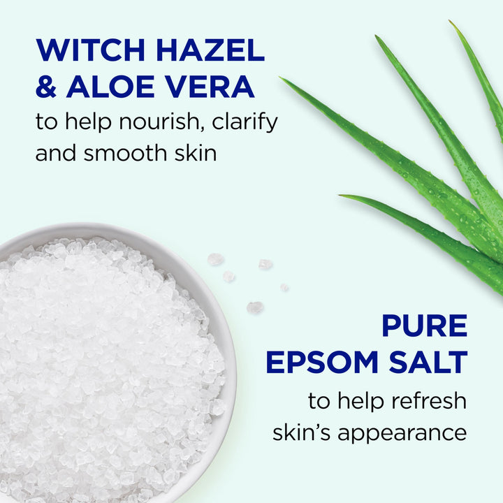 Dr Teal's Pure Epsom Salt, Clarify & Smooth with Witch Hazel & Aloe Vera, 3lbs