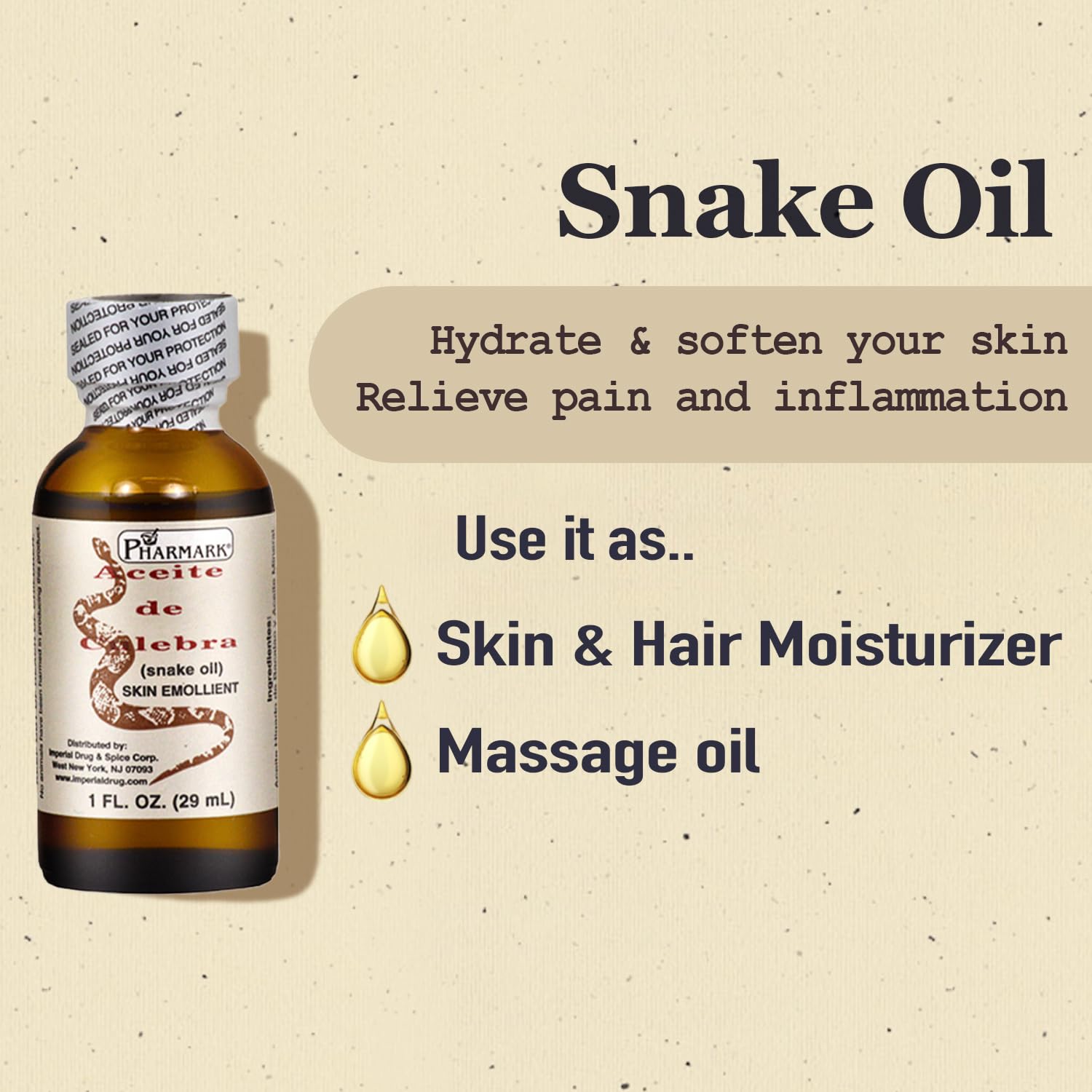 Aceite De Culebra 1 Oz. Snake Oil