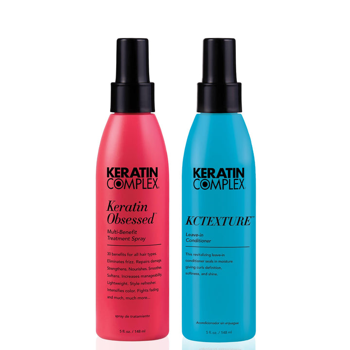 Keratin Complex - Blow Dry Essential Curl Kit - Keratin Obsessed, 5 fl oz + KCTEXTURE Leave-In Conditioner, 5 fl oz