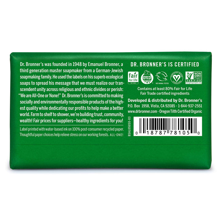 Dr. Bronner's Magic Soaps Pure-Castile Soap, All-One Hemp Almond, 5-Ounce Bars (Pack of 6)